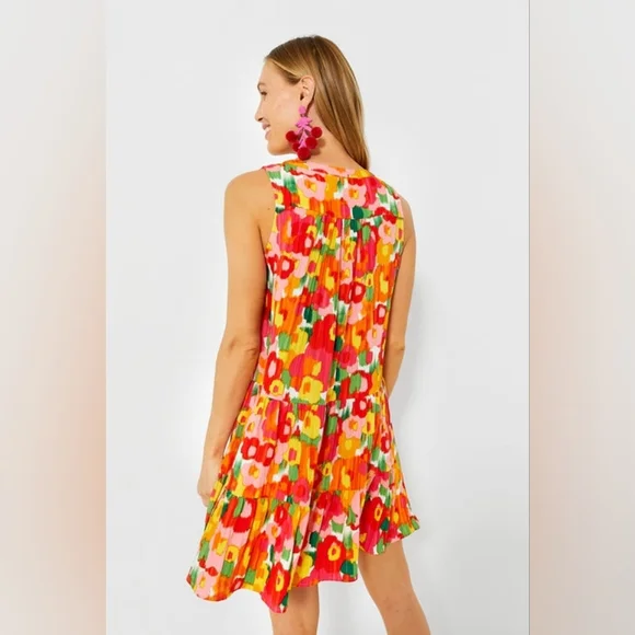 Tuckernuck Pomander Place Magnolia Watercolor Sleeveless Kenzo Dress - Picture 2 of 9